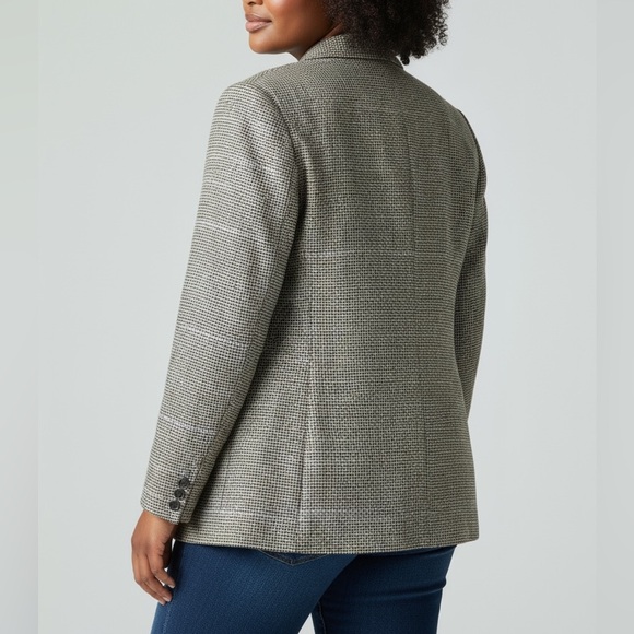 Ralph Lauren Green Label Size 14 Women's Black/Gray/Purple Patterned Blazer - Picture 2 of 7